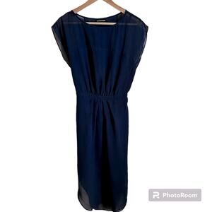 Warehouse women’s pencil dress uk size 10 navy‎